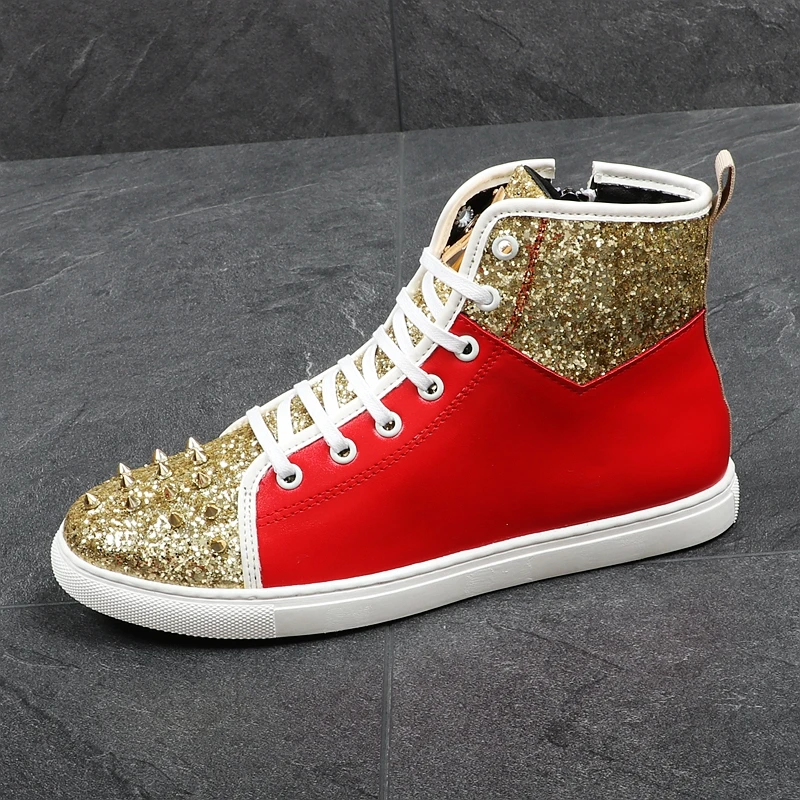 CuddlyIIPanda Men Casual Loafers Spring Autumn Casual Men Flat British Design Microfiber Men Rivets High Top Shoes Male Sneakers
CuddlyIIPanda Men Casual Loafers Spring Autumn Casual Men Flat British Design Microfiber Men Rivets High Top Shoes Male Sneakers