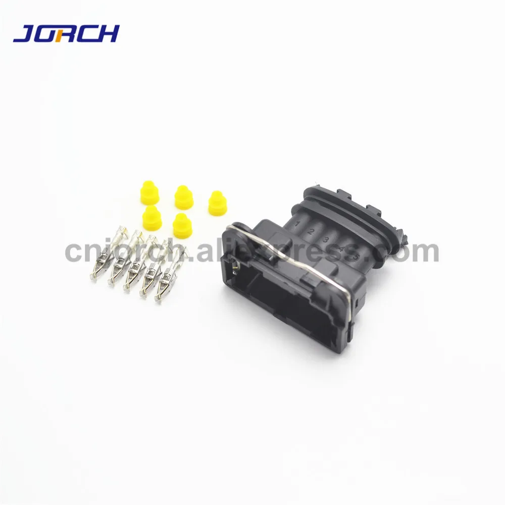 

5 Sets 5 Pin tyco electric housing plug Junior Power Timer JPT AMP Female Sealed Automotive Connector 282193-1