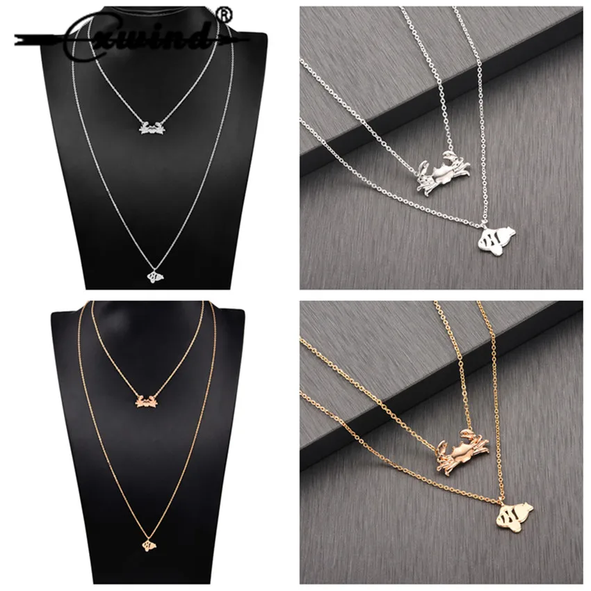 Cxwind bijoux femme Fashion Crab Fish Pineapple Pendant Multilayer Necklace Punk Party Charm Animal Anlter Sun Choker Jewelry
Cxwind bijoux femme Fashion Crab Fish Pineapple Pendant Multilayer Necklace Punk Party Charm Animal Anlter Sun Choker Jewelry