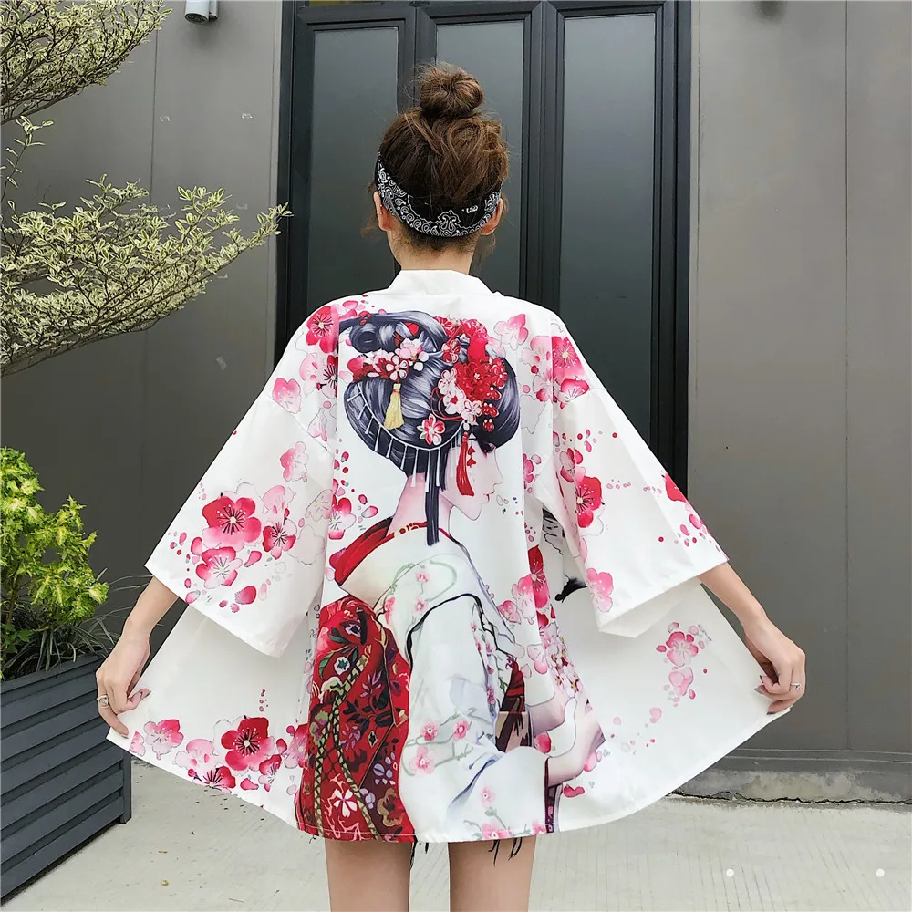 #5307 Summer Vintage Japanese Kimono Jacket Women Printed Black White Thin Sunscreen Chiffon Cardigan Kimono Wrap Coat Women
#5307 Summer Vintage Japanese Kimono Jacket Women Printed Black White Thin Sunscreen Chiffon Cardigan Kimono Wrap Coat Women