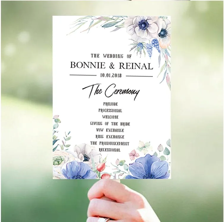 free shipping 50pcs wedding favor Paper hand fan custom personal Wedding menu program schedule card photo prop a gift for guests
free shipping 50pcs wedding favor Paper hand fan custom personal Wedding menu program schedule card photo prop a gift for guests