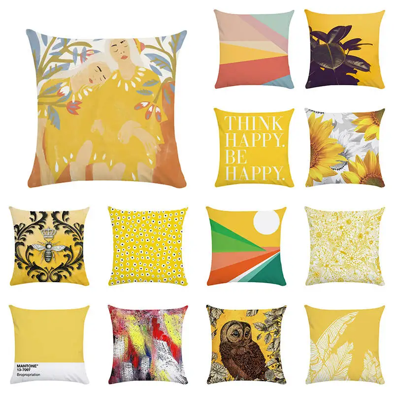 Simple Linen Printed Letter People Yellow Texture Pillowcases Housse de Coussin Pillow Cover Cojines Cushion Cover Decor ZY1346
Simple Linen Printed Letter People Yellow Texture Pillowcases Housse de Coussin Pillow Cover Cojines Cushion Cover Decor ZY1346