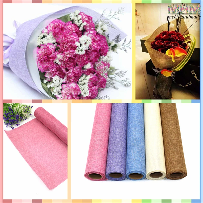 Hemp Cotton Linen Fabric Tissue Fiber Texture Floral Wraps Flower Wrapping Paper Christmas Gift Wrap 5yard*48cm Florist Supplies
Hemp Cotton Linen Fabric Tissue Fiber Texture Floral Wraps Flower Wrapping Paper Christmas Gift Wrap 5yard*48cm Florist Supplies
