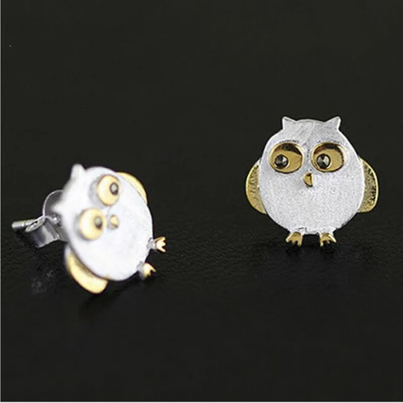 925 Sterling Silver Jewelry Fashion Cute Animal Exquisite New Scrub Drawing Owl Small Earrings E033
925 Sterling Silver Jewelry Fashion Cute Animal Exquisite New Scrub Drawing Owl Small Earrings E033