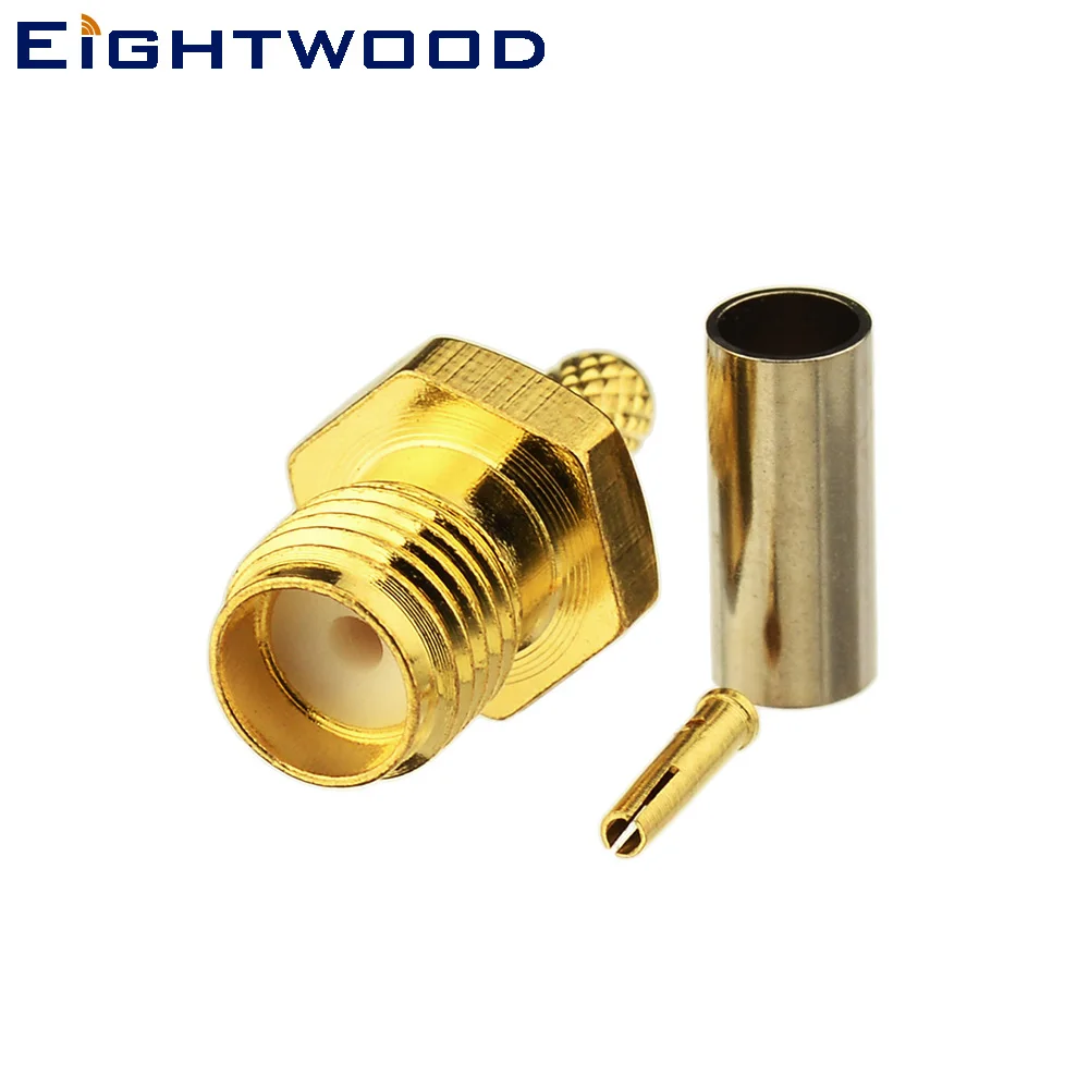 Eightwood обжим SMA разъем Женский RF коаксиальный разъем адаптер для LMR100, RG174,RG316 RG-188A прямой кабель
Eightwood обжим SMA разъем Женский RF коаксиальный разъем адаптер для LMR100, RG174,RG316 RG-188A прямой кабель