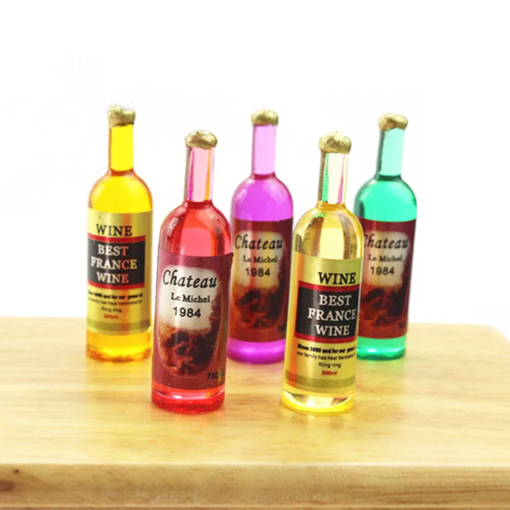 5Pcs 1/12 Dollhouse Miniature Accessories Mini Resin Wine Bottle Simulation Drinks Bottle Model Toys for Doll House Decoration
5Pcs 1/12 Dollhouse Miniature Accessories Mini Resin Wine Bottle Simulation Drinks Bottle Model Toys for Doll House Decoration