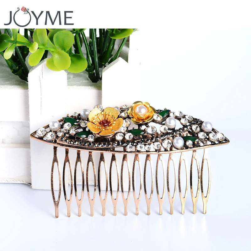 JOYME New Hair Comb Pin Tiara For Bride Red Top Resin Yellow Flower Simulated Pearl Retro Gold Color Plated Indian Jewelry
JOYME New Hair Comb Pin Tiara For Bride Red Top Resin Yellow Flower Simulated Pearl Retro Gold Color Plated Indian Jewelry