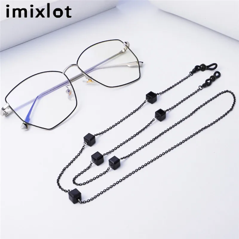 New Sunglasses Lanyard Strap Necklace Eyeglass Black Silver Metals Agate Glasses Chain Cord Reading Glasses Strap
New Sunglasses Lanyard Strap Necklace Eyeglass Black Silver Metals Agate Glasses Chain Cord Reading Glasses Strap