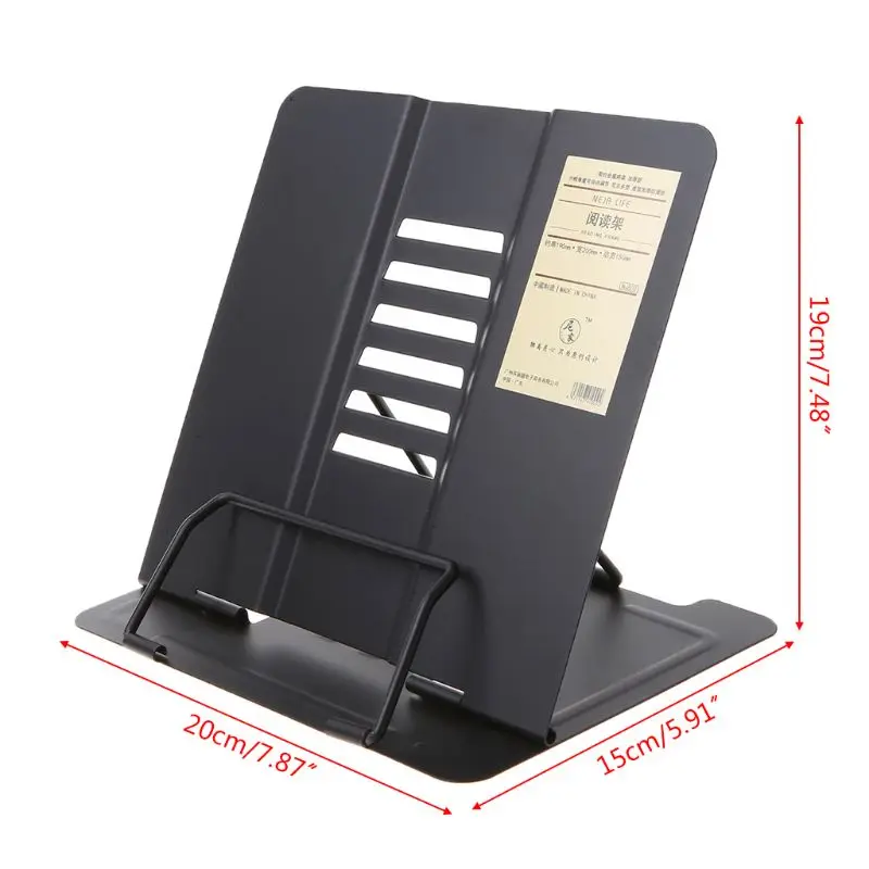 20x15x19cm Black/Gray/White Optional Book Holder Portable Metal Adjustable Reading Book Holder Support Document Shelf Bookstand
20x15x19cm Black/Gray/White Optional Book Holder Portable Metal Adjustable Reading Book Holder Support Document Shelf Bookstand