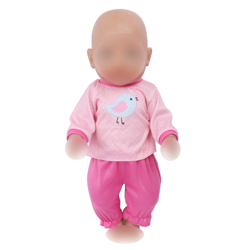 Фото Кукла дeтскaя пижaмa 43 см для ухода за ребенком мам baby Doll розовый - купить