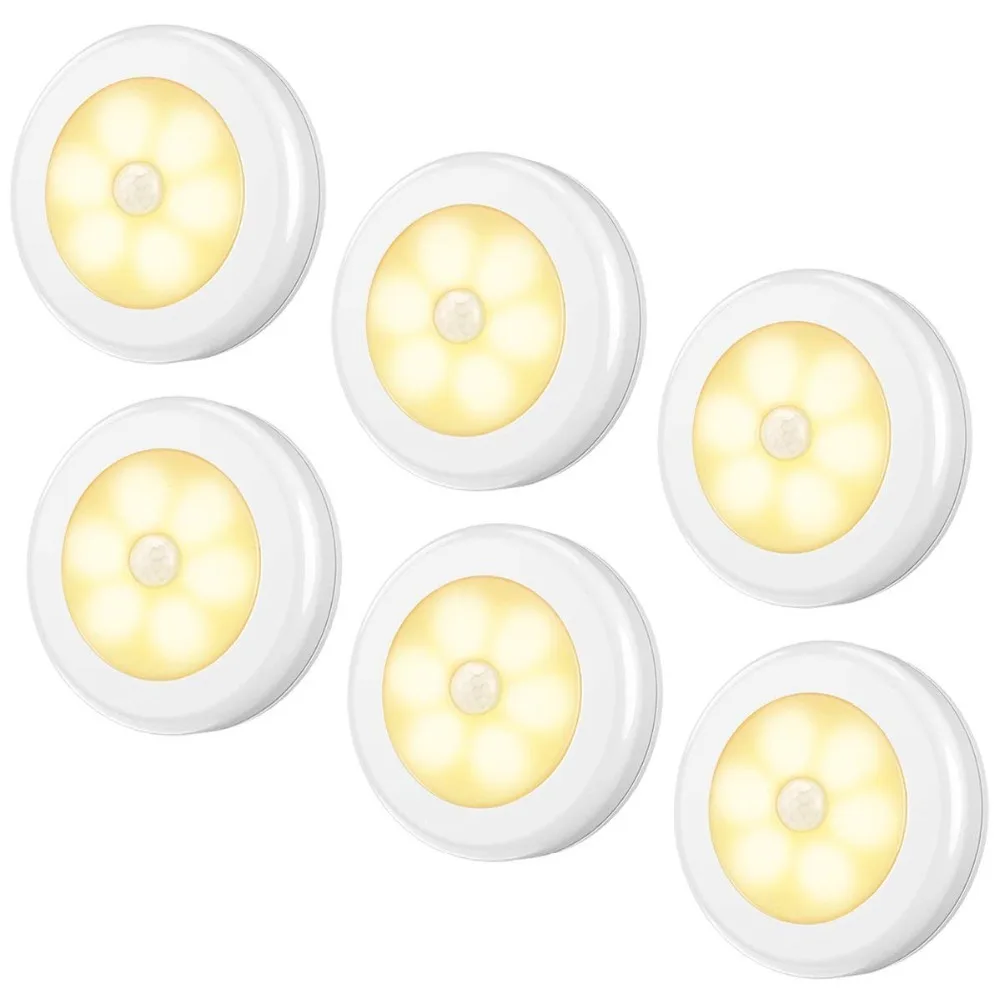 JXSFLYE Motion Sensor Light, Cordless Battery-Powered 6 LED Night Light, Stick-Anywhere Closet Lights Stair Lights(6 PACKS)
JXSFLYE Motion Sensor Light, Cordless Battery-Powered 6 LED Night Light, Stick-Anywhere Closet Lights Stair Lights(6 PACKS)