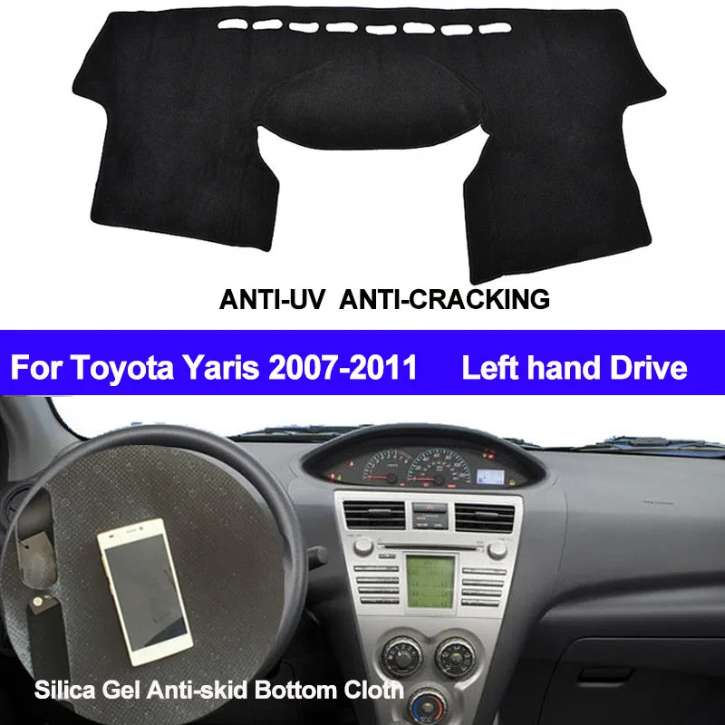 Силиконовый нескользящий коврик TAIJS для приборной панели автомобиля Toyota yaris 2007 2008