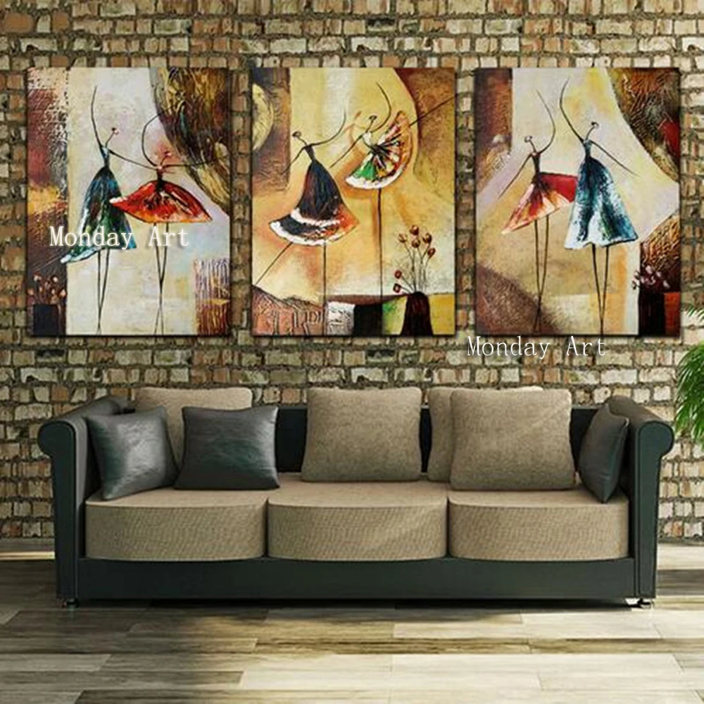 High quality 3 Panel Handpainted Ballet Dancers Paintings Canvas Art ballet Picture Abstract figure Oil Painting Home Decoration
High quality 3 Panel Handpainted Ballet Dancers Paintings Canvas Art ballet Picture Abstract figure Oil Painting Home Decoration