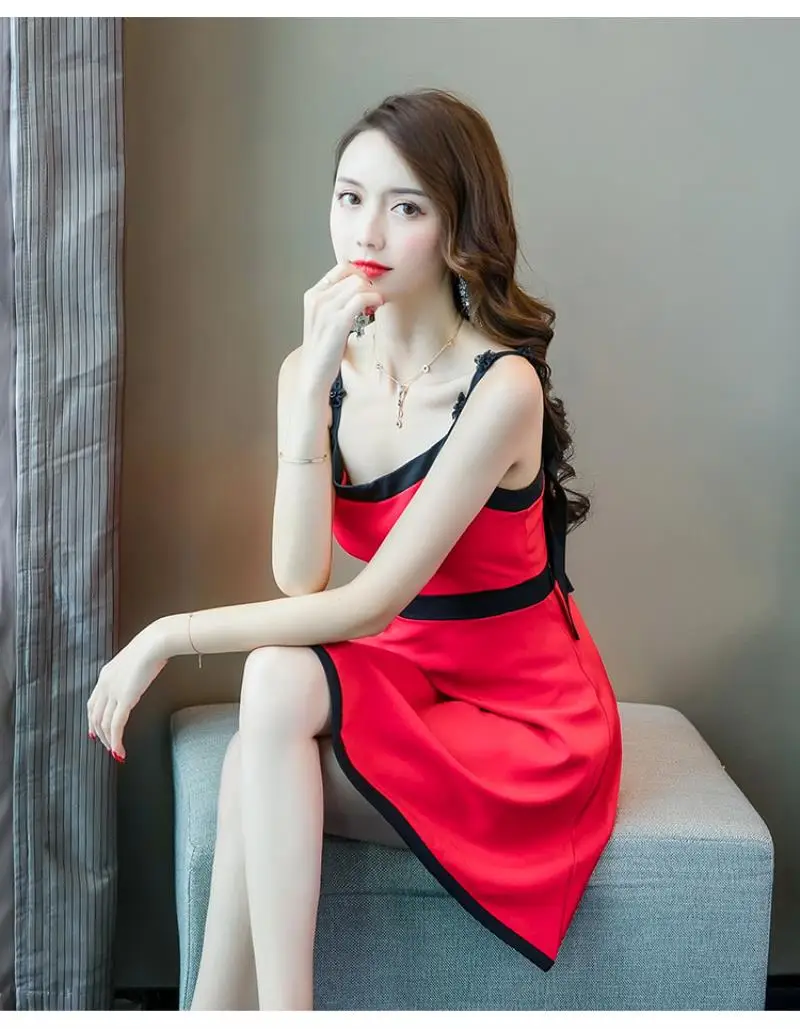 Fashion Dress female 2018 Bandages Summer Dress New Befree Women sexy dresses Knitting Sling vestidos elegant red mini dresses
Fashion Dress female 2018 Bandages Summer Dress New Befree Women sexy dresses Knitting Sling vestidos elegant red mini dresses