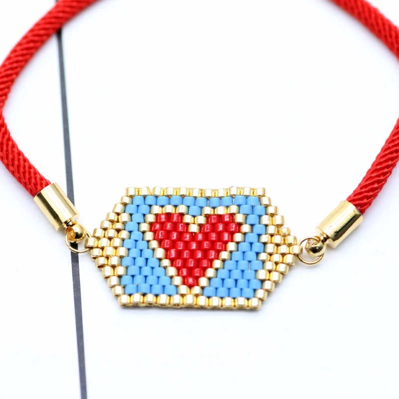 FAIRYWOO Heart Sweet Love Charm Bracelet Lover Gift Pendant Miyuki Bracelet Red Rope Luck Handmade Woven Delicas Jewelry Woman
FAIRYWOO Heart Sweet Love Charm Bracelet Lover Gift Pendant Miyuki Bracelet Red Rope Luck Handmade Woven Delicas Jewelry Woman