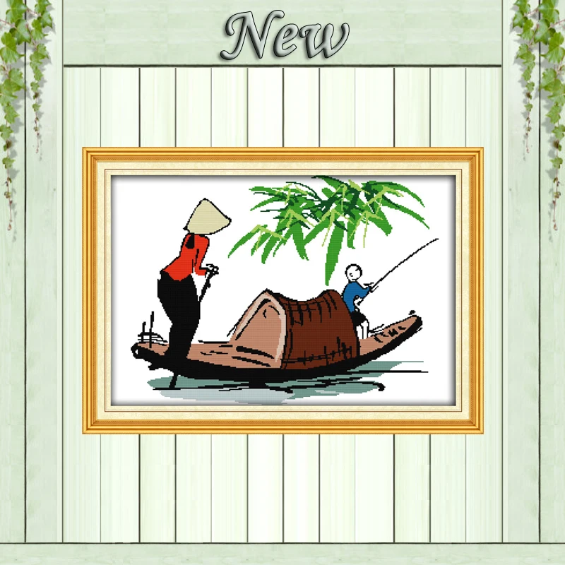 Fishing fisherman lake home decor painting counted print on canvas DMC 11CT chinese Cross Stitch kits embroidery needlework Sets
Fishing fisherman lake home decor painting counted print on canvas DMC 11CT chinese Cross Stitch kits embroidery needlework Sets