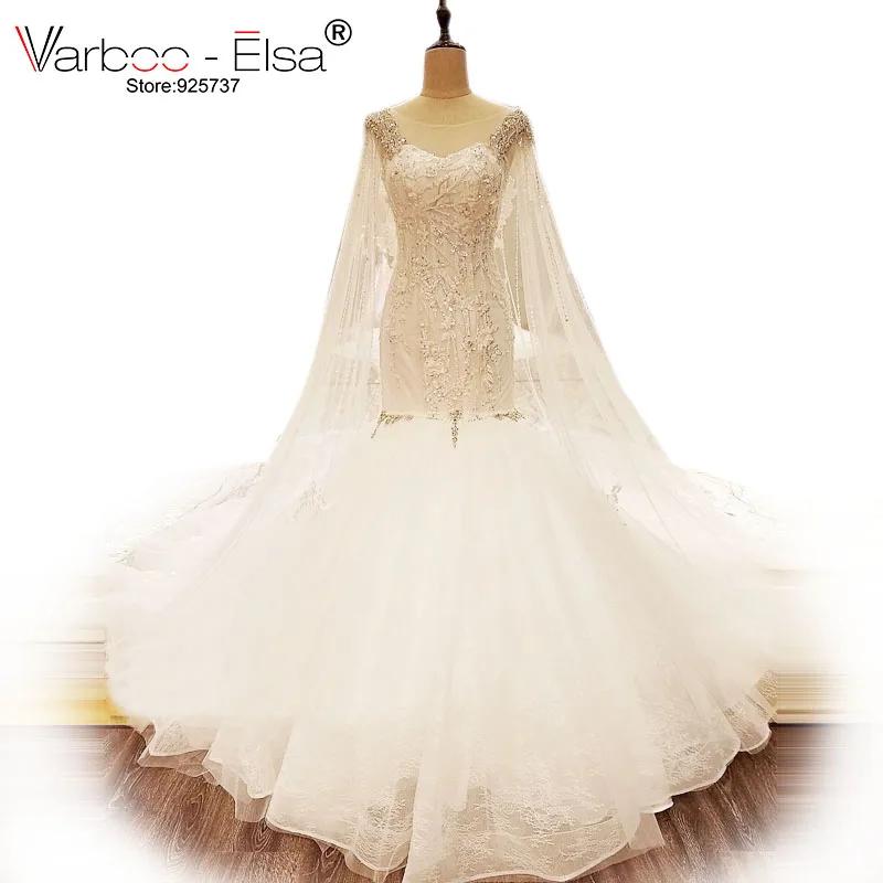 VARBOO_ELSA Romantic Luxury White Lace Wedding Dresses High Quality Crystal Mermaid Bridal Gown Vestido De Noiva 2021 Real Photo
VARBOO_ELSA Romantic Luxury White Lace Wedding Dresses High Quality Crystal Mermaid Bridal Gown Vestido De Noiva 2021 Real Photo