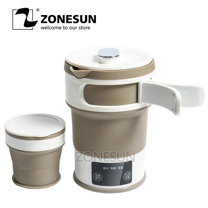 ZONESUN 0.6L складной электрический чайник для воды с автоматическим отключением питания, защита для путешествий, мини портативный нагреватель ...
ZONESUN 0.6L складной электрический чайник для воды с автоматическим отключением питания, защита для путешествий, мини портативный нагреватель ...