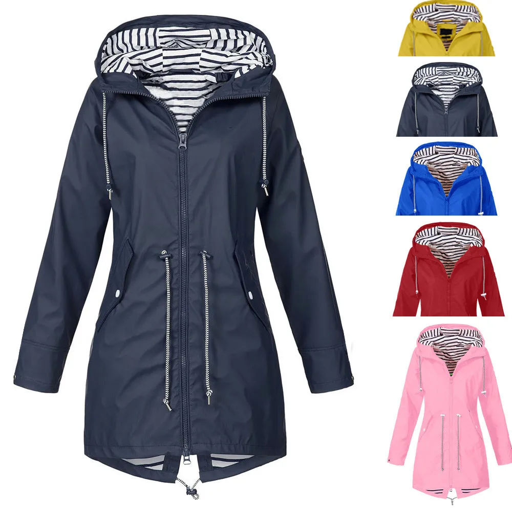 coats and jackets women Solid Rain Outdoor Waterproof Hooded Raincoat Windproof fashion jacket women 2018Oct11
coats and jackets women Solid Rain Outdoor Waterproof Hooded Raincoat Windproof fashion jacket women 2018Oct11
