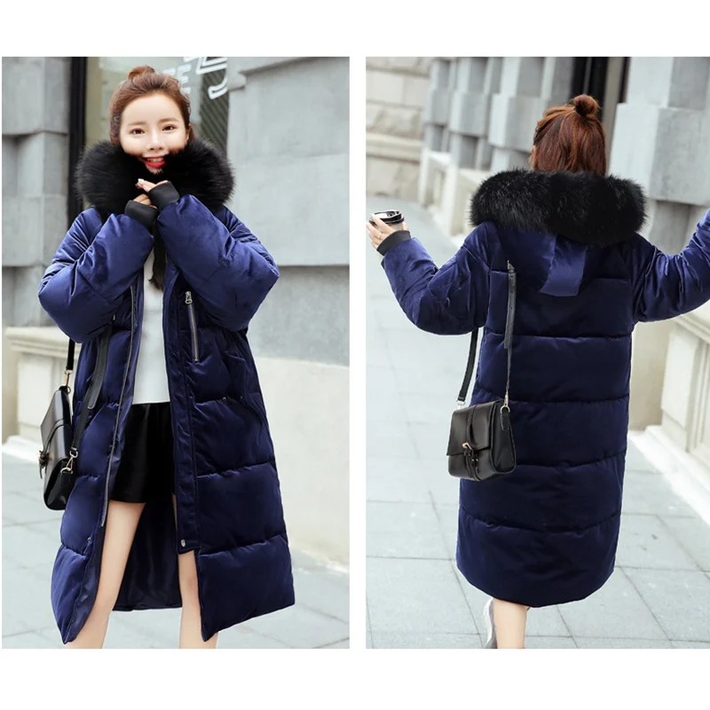 2021 Korean Winter Jacket Female Big Fur Collar Hooded Down Jacket Coat Womens Thicken Warm Cotton Parkas Women Gold Velvet Coat
2021 Korean Winter Jacket Female Big Fur Collar Hooded Down Jacket Coat Womens Thicken Warm Cotton Parkas Women Gold Velvet Coat