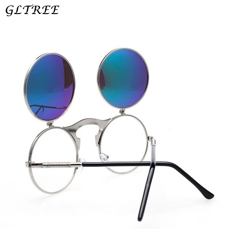 GLTREE Steampunk Rround Sunglasses Women Retro Folding Flip Men Round Metal Women Coating Sunglasses Summer Glasses Oculos G208
GLTREE Steampunk Rround Sunglasses Women Retro Folding Flip Men Round Metal Women Coating Sunglasses Summer Glasses Oculos G208