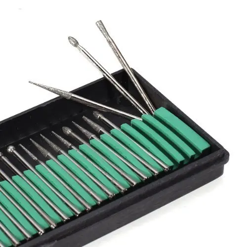 30PCS 2.35MM Shank Diamond Burrs Set Drill Bit for Rotary Tool Precision Engraving Carving Grinding Tool for Nail Jewelry
30PCS 2.35MM Shank Diamond Burrs Set Drill Bit for Rotary Tool Precision Engraving Carving Grinding Tool for Nail Jewelry