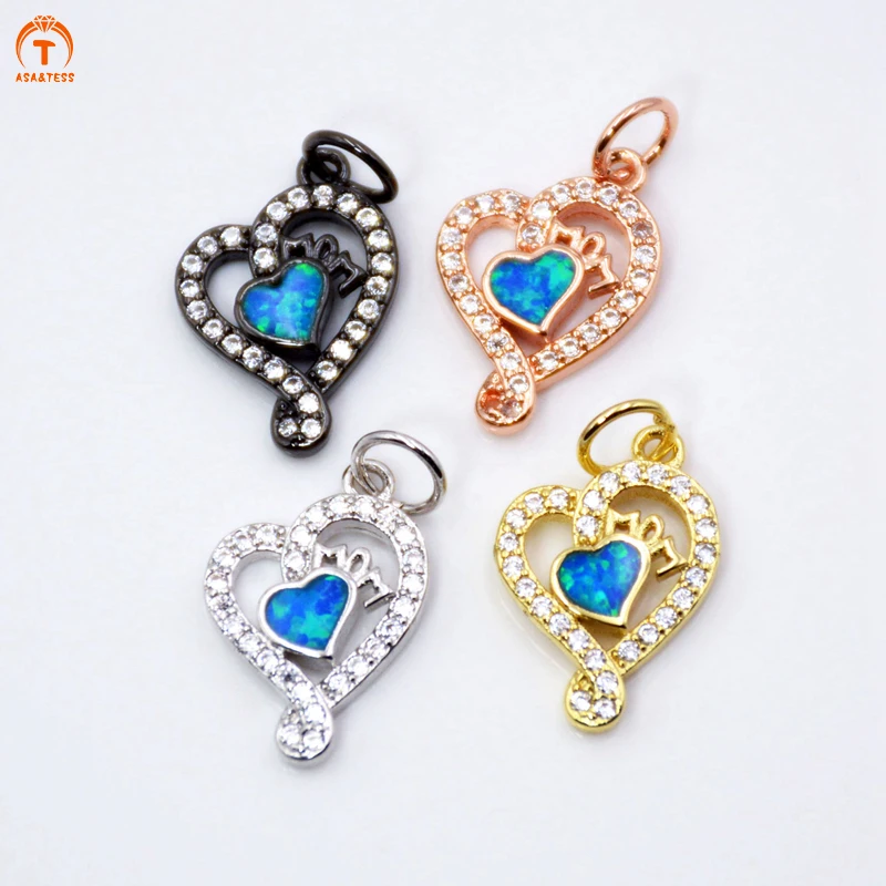 ASA&TESS Micro Pave CZ Crystal Charm Rainbow Opal pendant Beads heart peach pendant Fashion Jewelry Findings 18mm
ASA&TESS Micro Pave CZ Crystal Charm Rainbow Opal pendant Beads heart peach pendant Fashion Jewelry Findings 18mm