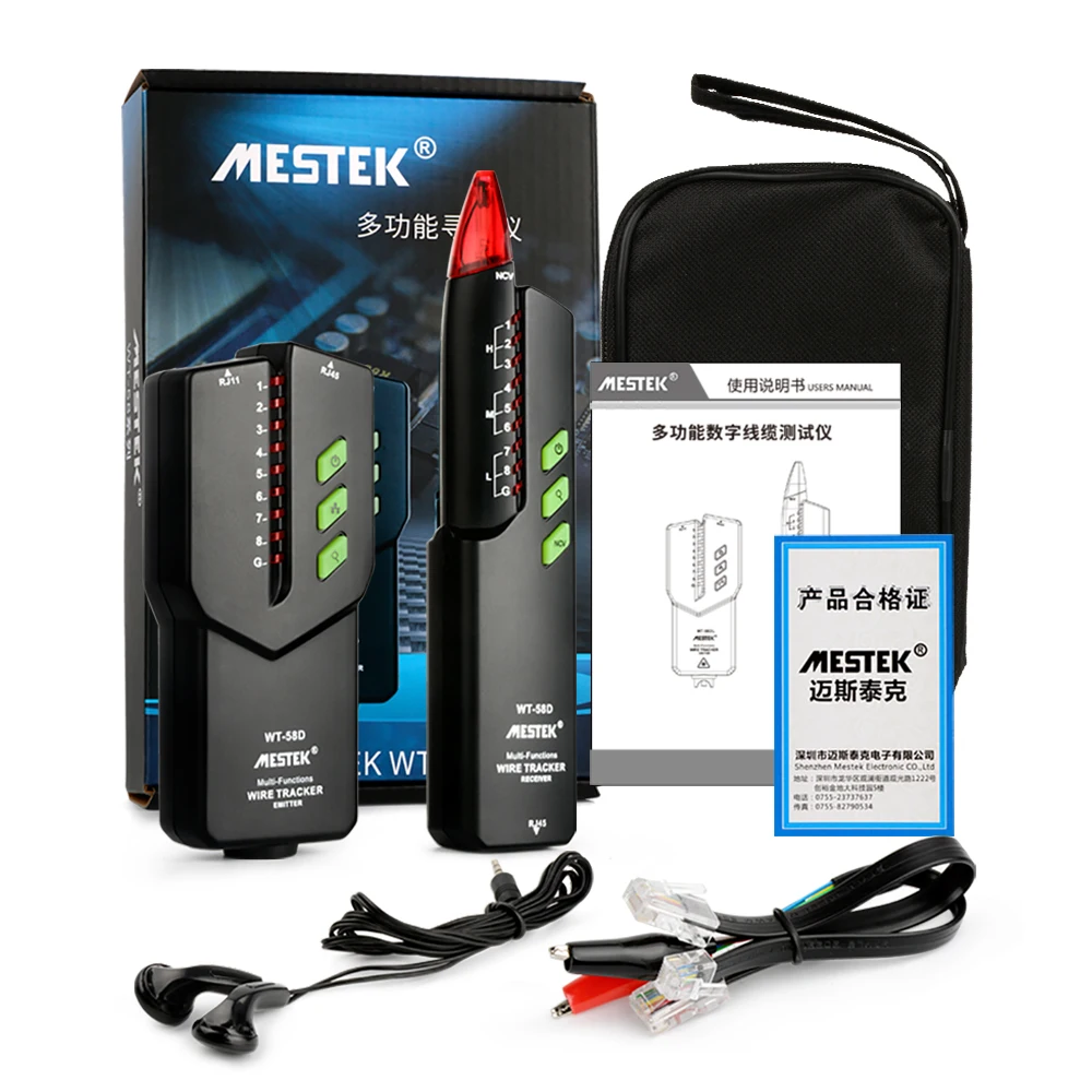 MESTEK RJ11 RJ45 No Interference Telephone Wire Tracker Tracer Toner Ethernet Lan Network Cable Tester NVC Detector Line Finder
MESTEK RJ11 RJ45 No Interference Telephone Wire Tracker Tracer Toner Ethernet Lan Network Cable Tester NVC Detector Line Finder