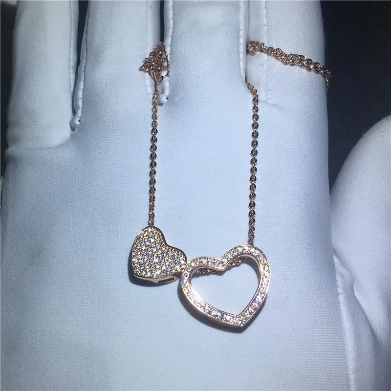 Charm Double Heart shape Pendant AAAAA zircon cz 925 sterling silver Party Wedding Pendants with necalace for women Jewelry Gift
Charm Double Heart shape Pendant AAAAA zircon cz 925 sterling silver Party Wedding Pendants with necalace for women Jewelry Gift