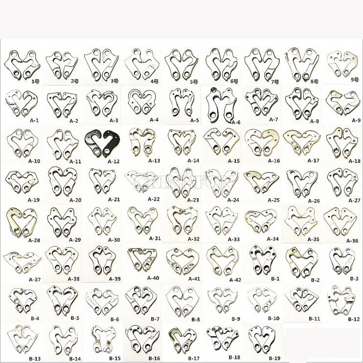 Whole Sale 200Pcs/Lot Cycle / Bike Alloy Rear Gear Mech Derailleur Hanger Dropouts With Bolts Mixed Order
Whole Sale 200Pcs/Lot Cycle / Bike Alloy Rear Gear Mech Derailleur Hanger Dropouts With Bolts Mixed Order