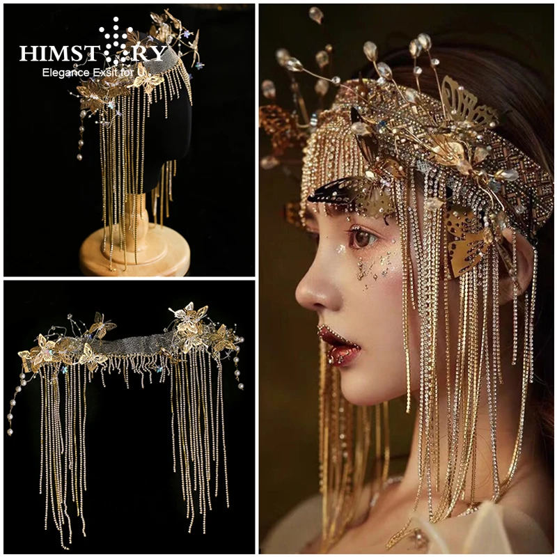 Himstory Retro Handmade Gold Butterfly with Long Tassel Brides Headbands Hairbands Wedding Hair Accessories Festival Head dress
Himstory Retro Handmade Gold Butterfly with Long Tassel Brides Headbands Hairbands Wedding Hair Accessories Festival Head dress
