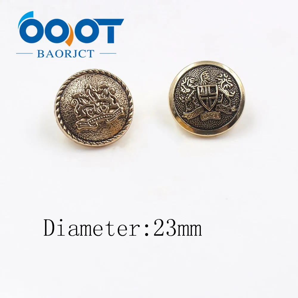 OOOT BAORJCT A-19512-555, 10 шт./лот 23 мм, Высококачественная золотая металлическая кнопка, художественные кнопки, аксессуары для одежды, материалы DIY
OOOT BAORJCT A-19512-555, 10 шт./лот 23 мм, Высококачественная золотая металлическая кнопка, художественные кнопки, аксессуары для одежды, материалы DIY
