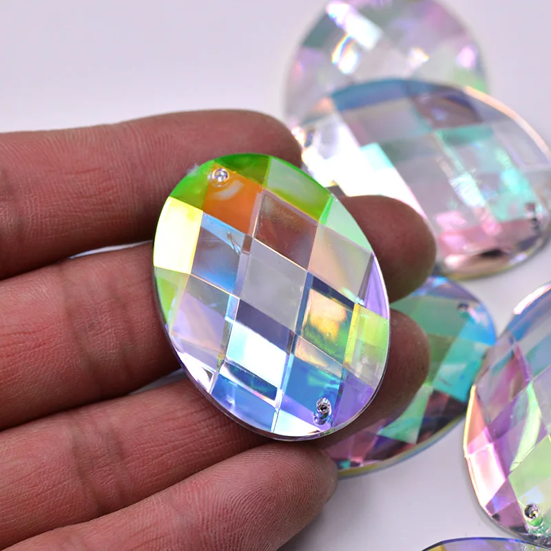 JUNAO 30x40mm Clear Crystal Big Sewing Rhinestones Oval Strass AB Flat Back Crystals Applique Acrylic Gems Sew On Stones Crafts
JUNAO 30x40mm Clear Crystal Big Sewing Rhinestones Oval Strass AB Flat Back Crystals Applique Acrylic Gems Sew On Stones Crafts