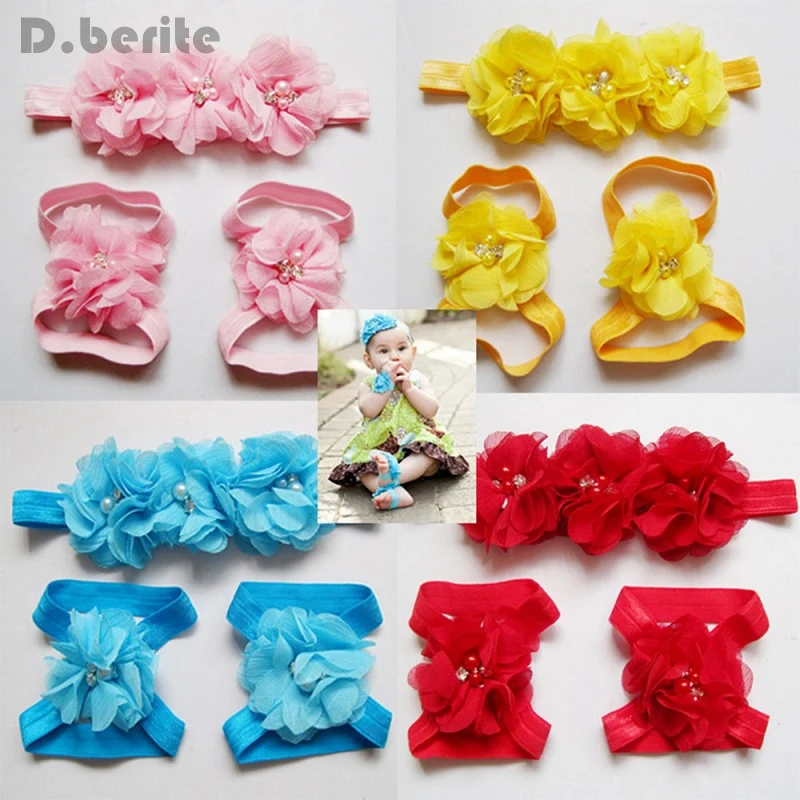 Newborn Baby Girl Floral Lace Chiffon Hair Band + Barefoot Sandals Foot Flower Girls Solid Headband QDD9544
Newborn Baby Girl Floral Lace Chiffon Hair Band + Barefoot Sandals Foot Flower Girls Solid Headband QDD9544