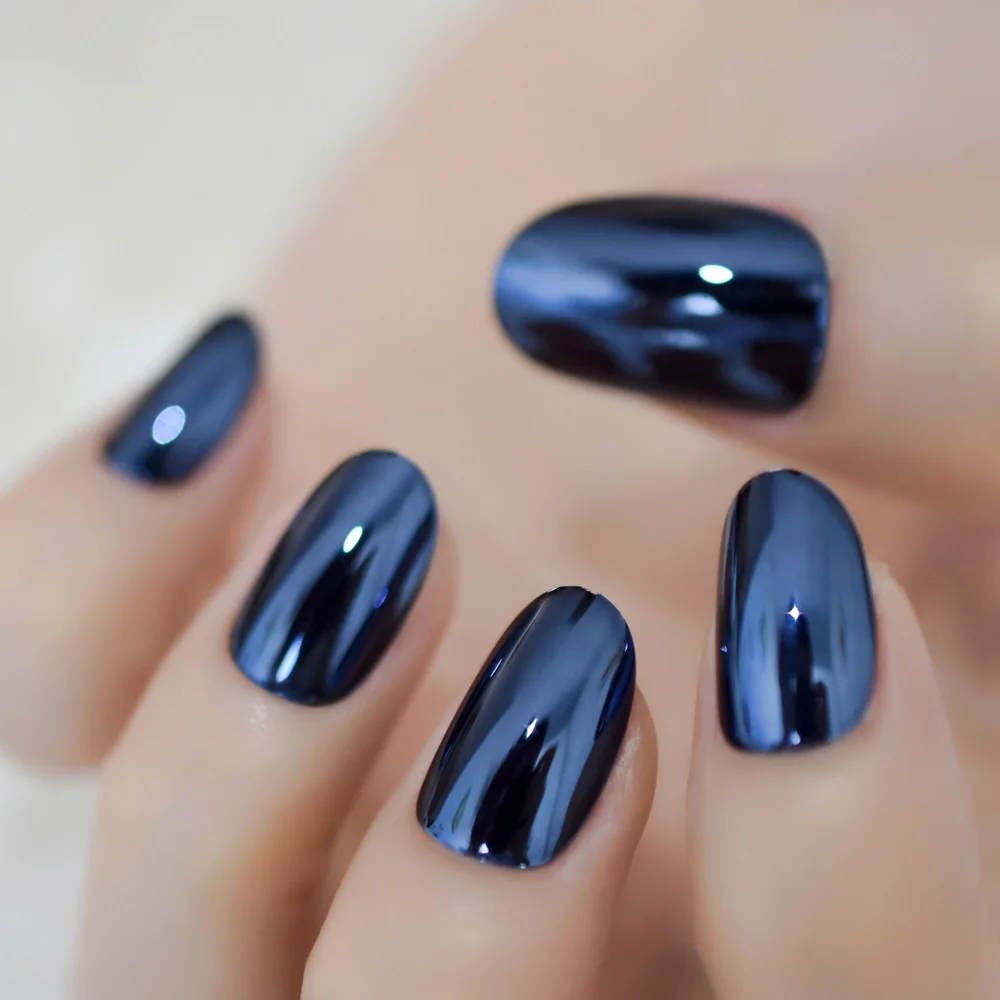 Gorgeous Blue Mirror Fake Nails Oval Metallic Quality Glamour Nail Art Designed Tips with Glue Sticker Perfect for daily wear
Gorgeous Blue Mirror Fake Nails Oval Metallic Quality Glamour Nail Art Designed Tips with Glue Sticker Perfect for daily wear