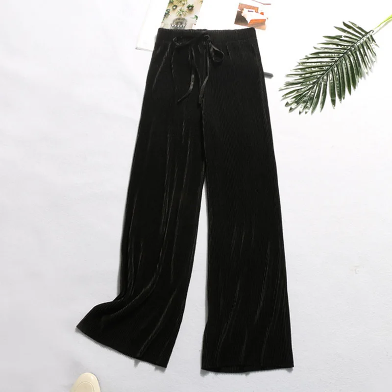 2020 New Dress Pants Pleated Ice Silk Chiffon Wide-Leg Pants High Waist Drape Loose Casual OL Nine Pants PT217
2020 New Dress Pants Pleated Ice Silk Chiffon Wide-Leg Pants High Waist Drape Loose Casual OL Nine Pants PT217
