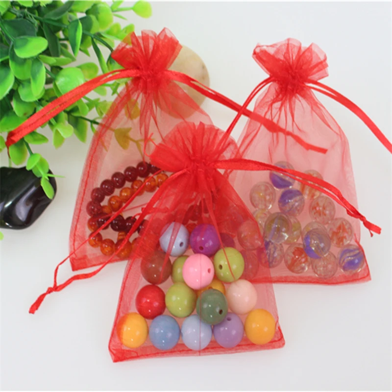 Wholesale 100pcs/lot 13*18cm Red Organza Jewelry Gift Pouches Favor Wedding Packaging Drawstring Organza Bags
Wholesale 100pcs/lot 13*18cm Red Organza Jewelry Gift Pouches Favor Wedding Packaging Drawstring Organza Bags