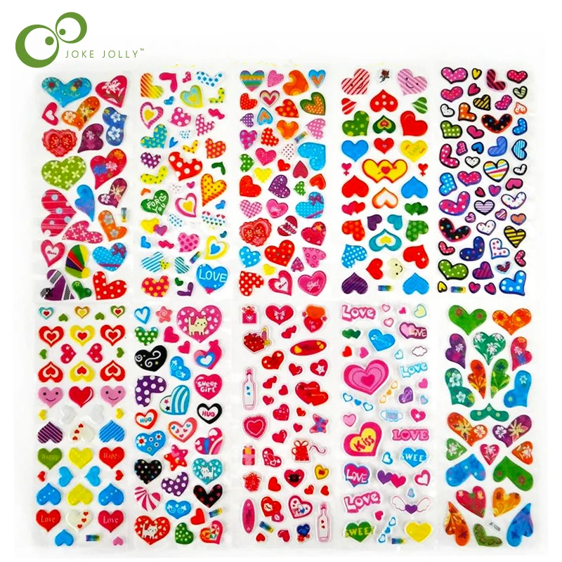 5Pcs 3D Puffy Bubble Waterpoof Stickers Heart Love Sticker for Children Kids Boy Girl DIY Toys birthday Christmas gift YYY GYH
5Pcs 3D Puffy Bubble Waterpoof Stickers Heart Love Sticker for Children Kids Boy Girl DIY Toys birthday Christmas gift YYY GYH