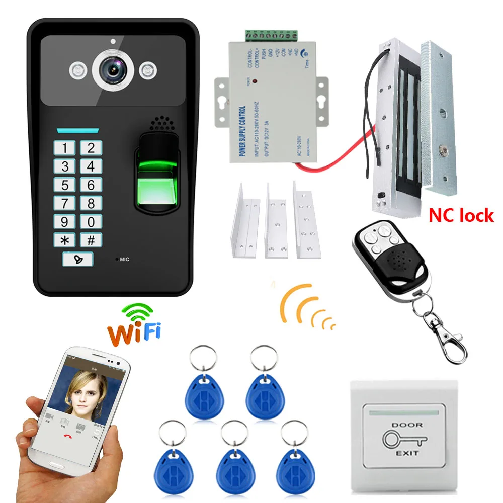 HD 720P Wireless WIFI RFID Password Video Door Phone Doorbell Intercom System Night Vision + Electric Magnetic Door Lock 180KG
HD 720P Wireless WIFI RFID Password Video Door Phone Doorbell Intercom System Night Vision + Electric Magnetic Door Lock 180KG