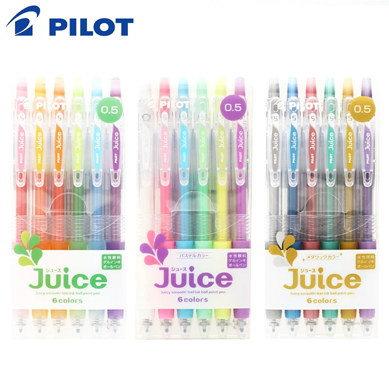 Pilot Juice Gel Pen - 0.5 mm - 6 Color Set - Metallic/Pastel/Basic Color Writing Supplies LJU-60EF
Pilot Juice Gel Pen - 0.5 mm - 6 Color Set - Metallic/Pastel/Basic Color Writing Supplies LJU-60EF