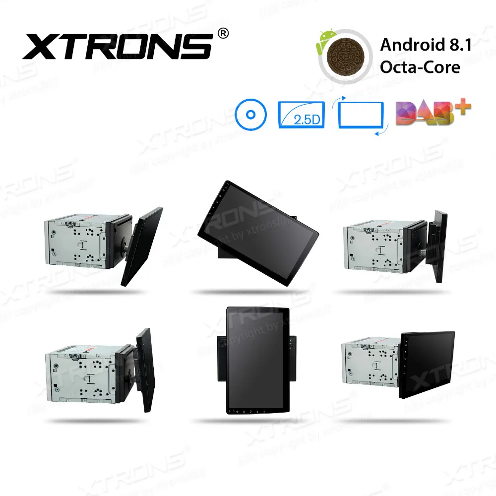 XTRONS 2 Din Универсальный 10 1 "Android 8 автомобильный стерео DVD плей радио вращающийся