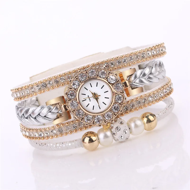 Luxury Women Watches Fashion Ladies Quartz Wrist Watch Vintage Weave Wrap Rhinestone Leather Watch Bracelet For Ladies Gift #D
Luxury Women Watches Fashion Ladies Quartz Wrist Watch Vintage Weave Wrap Rhinestone Leather Watch Bracelet For Ladies Gift #D