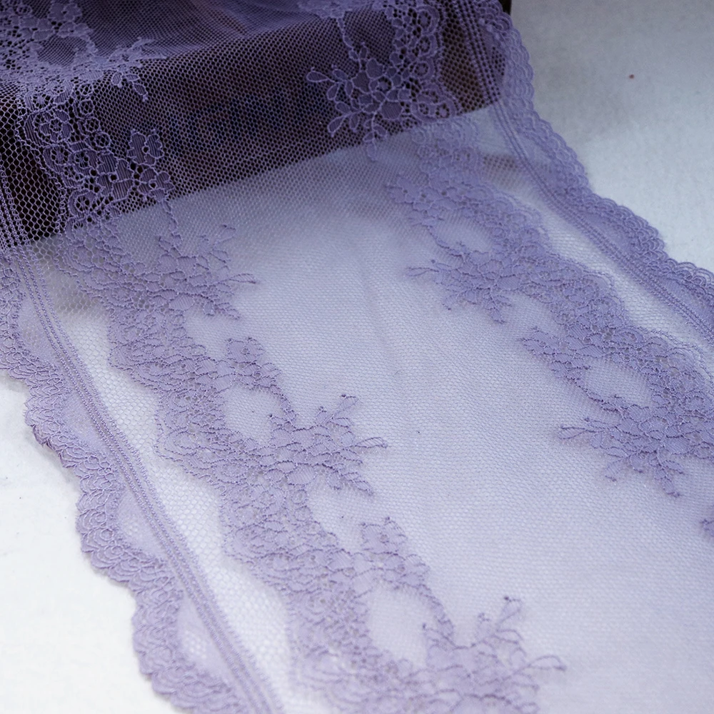 2Yards 22.5cm Wide Elastic Lace Trim For DIY Clothes Accessories Sewing Lace Applique Stretch French Net Lace Fabric Gray Purple
2Yards 22.5cm Wide Elastic Lace Trim For DIY Clothes Accessories Sewing Lace Applique Stretch French Net Lace Fabric Gray Purple
