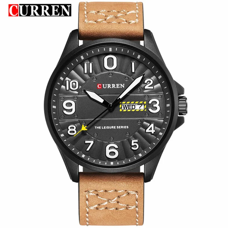 Curren Watch Men Luxury Brand Quartz Men's Watches Leather Waterproof Casual Sport Wrist Military Clock Relogio Masculino | Наручные