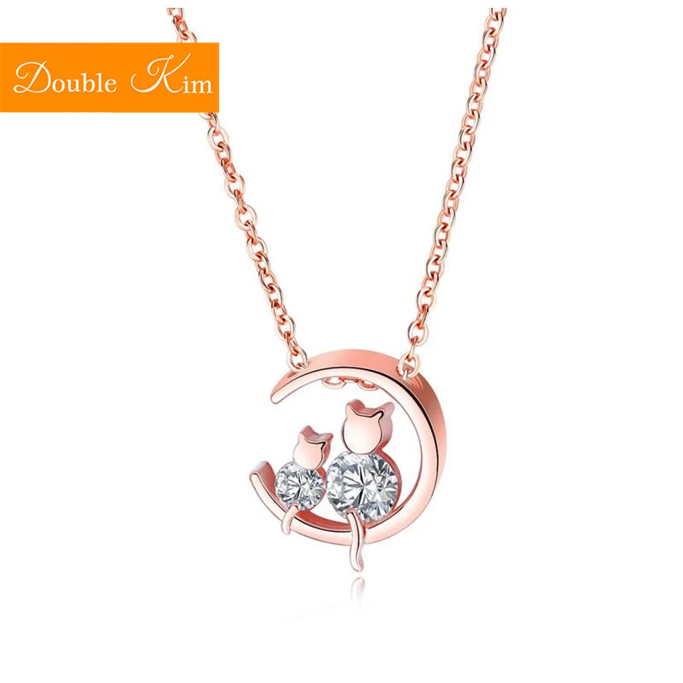 Moon Cat Pendant Necklace Rose Gold Color Titanium Stainless Steel Material Necklaces Women Fashion Trendy Jewelry Gift
Moon Cat Pendant Necklace Rose Gold Color Titanium Stainless Steel Material Necklaces Women Fashion Trendy Jewelry Gift