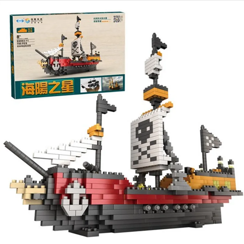 HZFZ 780pcs Small particles of diamond building blocks Caribbean Pirate Ship Toy for Children Assembled Bricks Education toys
HZFZ 780pcs Small particles of diamond building blocks Caribbean Pirate Ship Toy for Children Assembled Bricks Education toys
