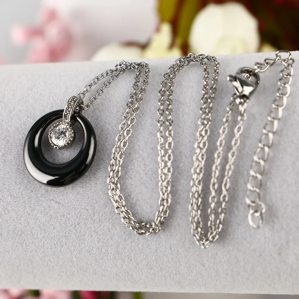 2018 Women Fashion Jewelry Healthy Smooth Round Ceramic Pendants Necklaces With One Shining Crystal Wedding Party Dainty Jewelry
2018 Women Fashion Jewelry Healthy Smooth Round Ceramic Pendants Necklaces With One Shining Crystal Wedding Party Dainty Jewelry