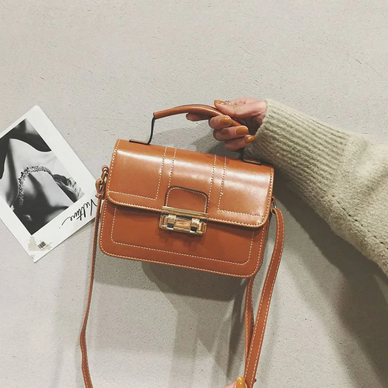 Vintage Single Shoulder Bag Rectangle PU Leather Handbag with Strap for Women New
Vintage Single Shoulder Bag Rectangle PU Leather Handbag with Strap for Women New