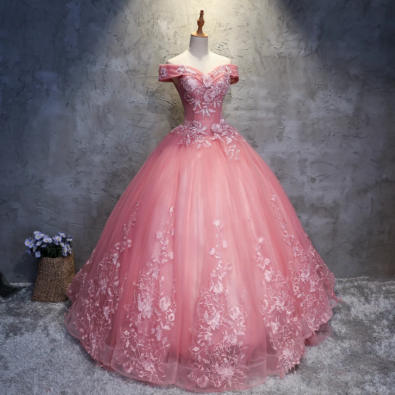 Платье женское розовое с открытыми плечами 16 лет|dresses for 15|pink quinceanera dressessweet dresses |