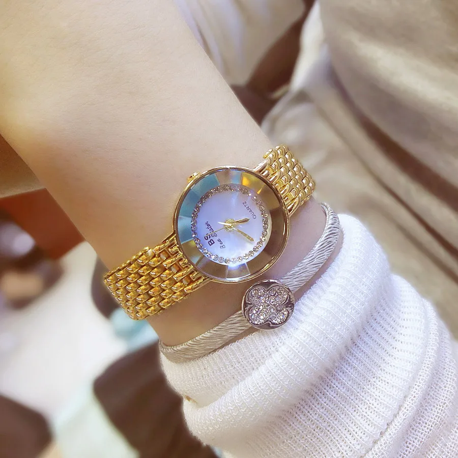 2018 новые модные роскошные золотые серебряные женские часы из нержавеющей стали
